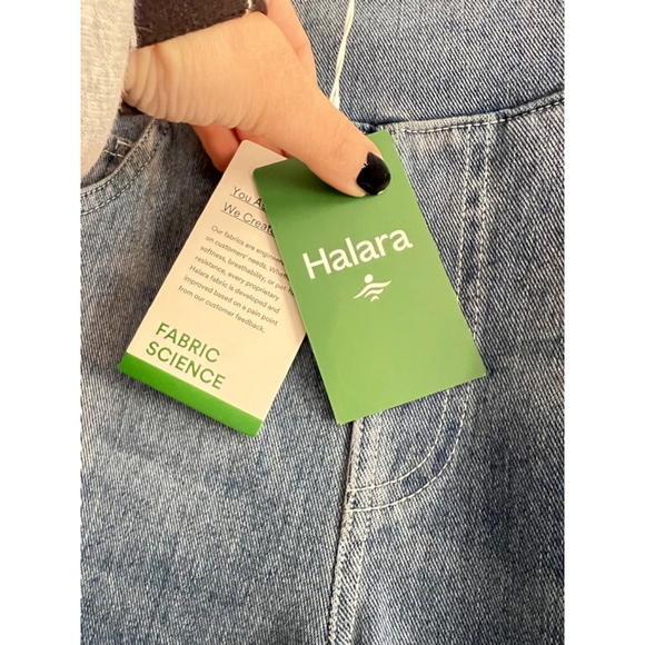 Halara Flex High Waisted Multiple Pockets Baggy Wide Leg Stretchy Jeans Size SP - Picture 10 of 13